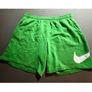 Nike Green Shorts 3XL Mens Big Swoosh Logo Fleece Gym Drawstring Activewear 38x8